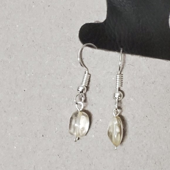 Silver Tone Hook Agate Stone Dangle Earrings Tony Alexander Jewelry Artisan NWT - Picture 2 of 2